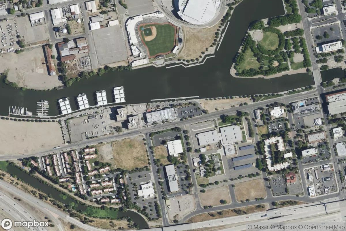 Satellite view of Stockton Marina
