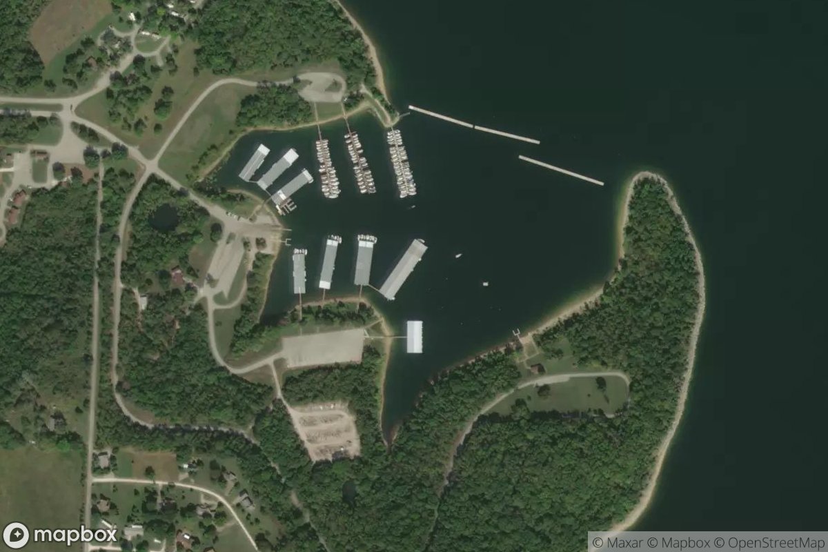 Satellite view of Stockton State Park Marina