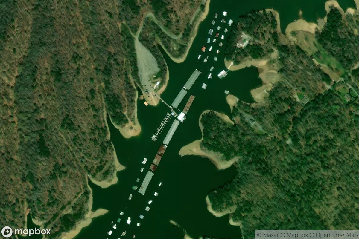Satellite view of Straight Creek Boat Dock
