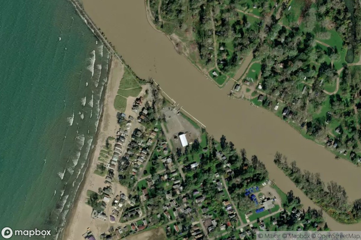 Satellite view of Sunset Bay State Marine Park