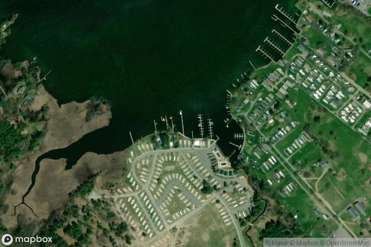 Satellite view of Swan Bay Marina