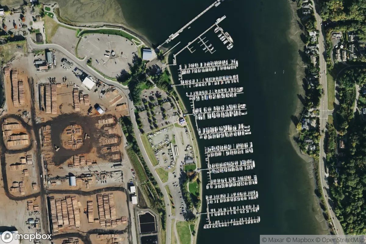 Satellite view of Swantown Marina