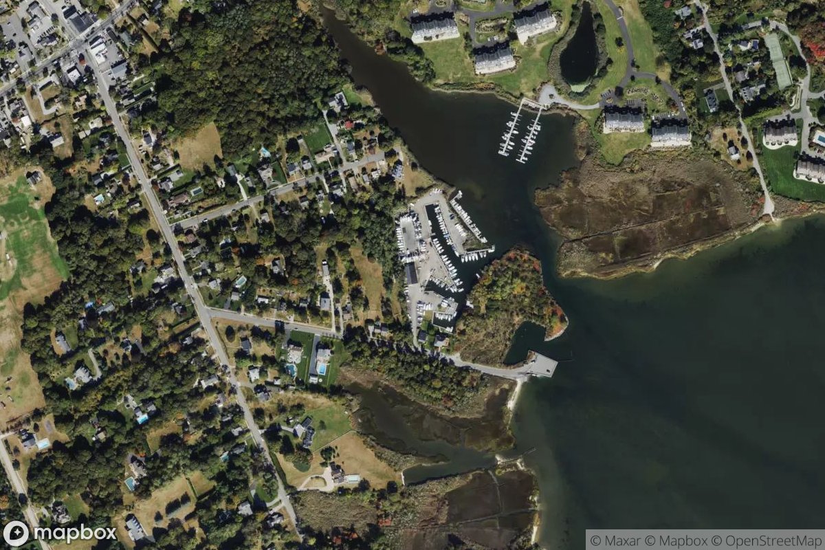 Satellite view of Swezey's Hart Cove Marina