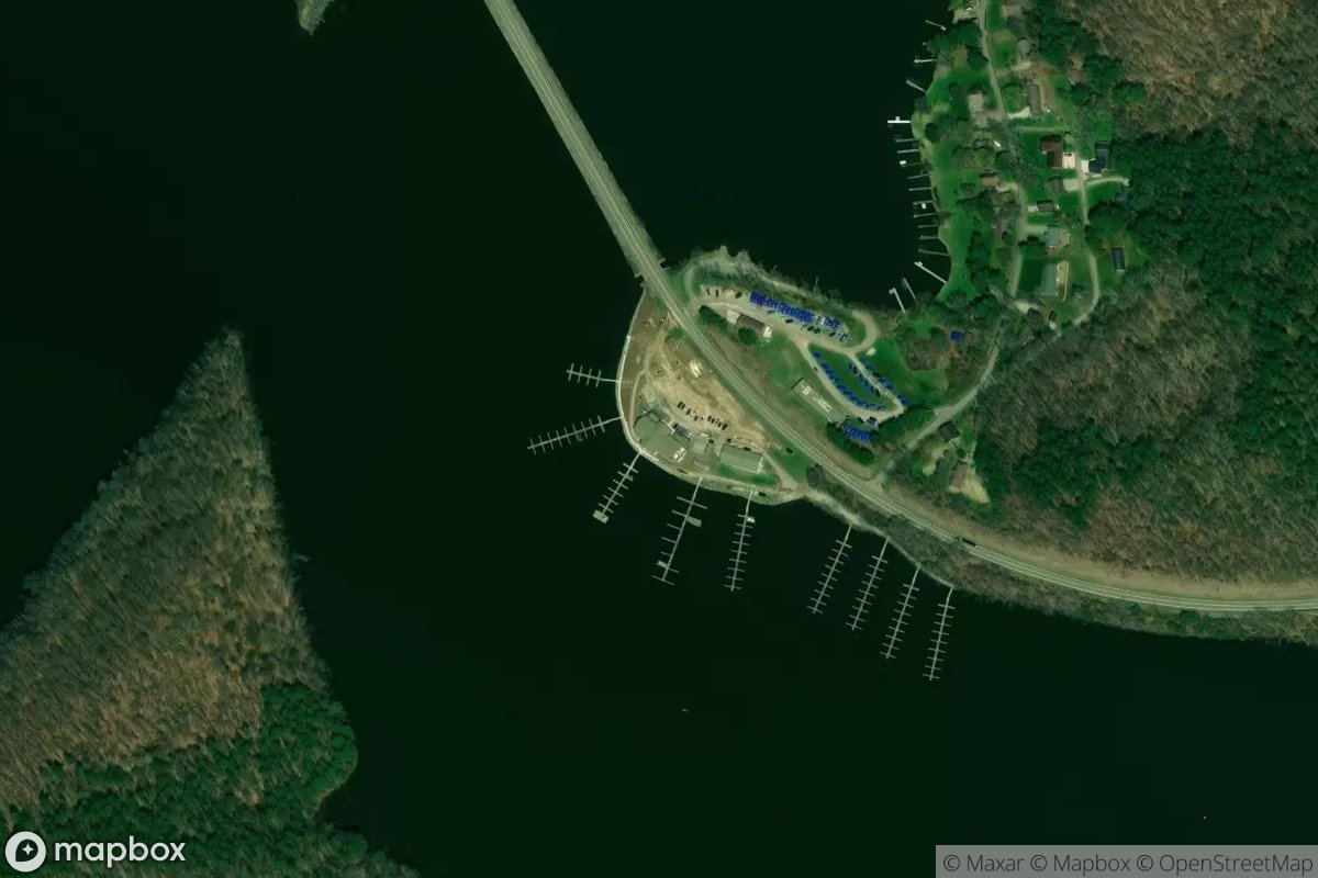 Satellite view of Tappan Lake Marina