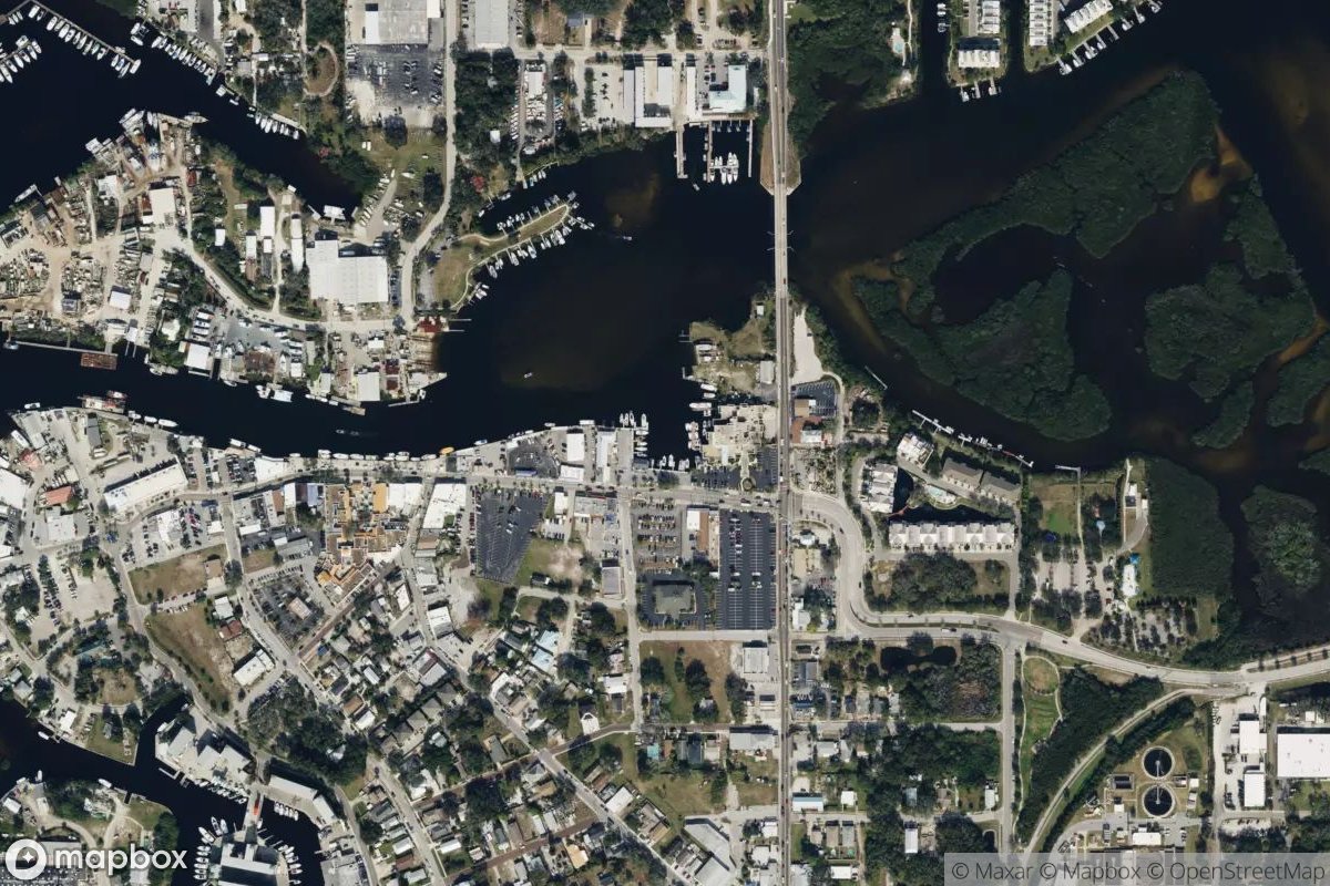 Satellite view of Tarpon Springs City Marina