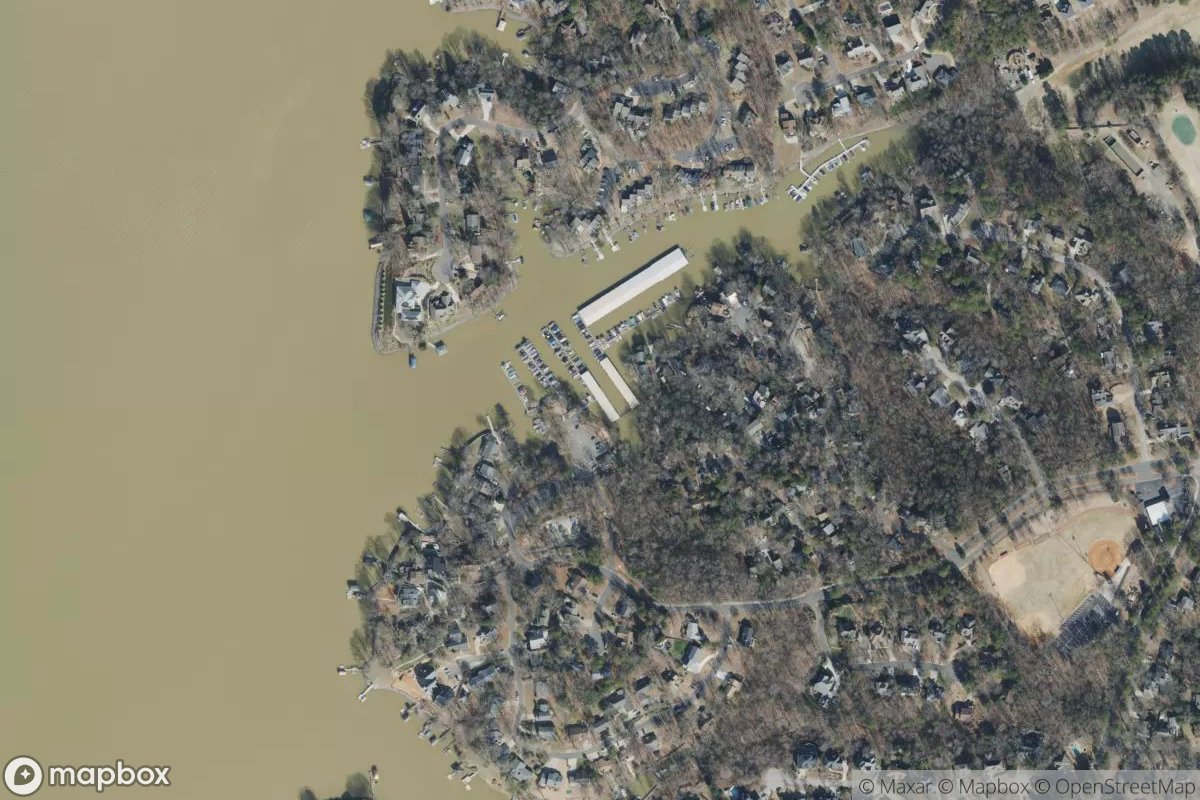 Satellite view of Tega Cay Marina