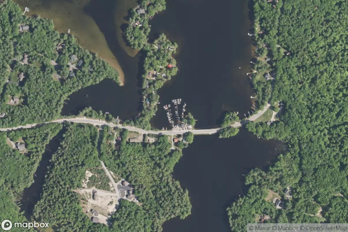 Satellite view of Thompson Lake Marina