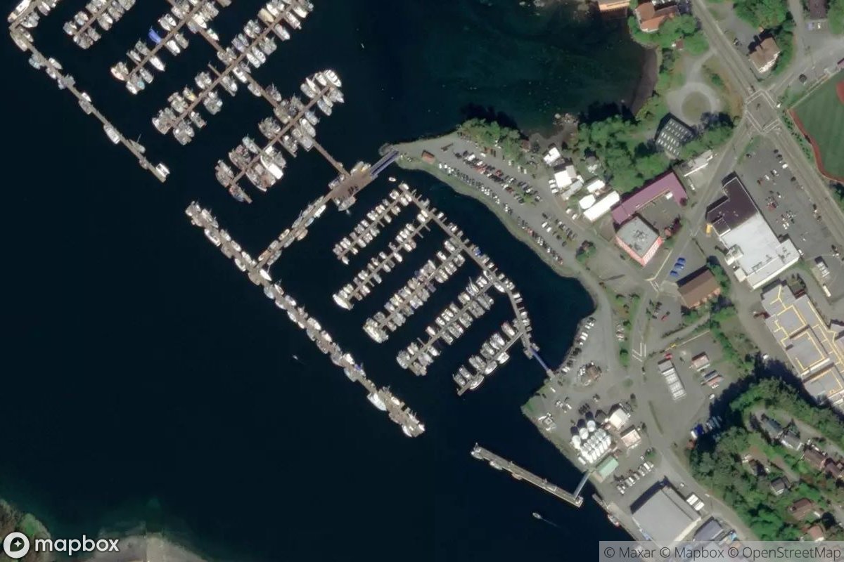 Satellite view of Thomsen Harbor
