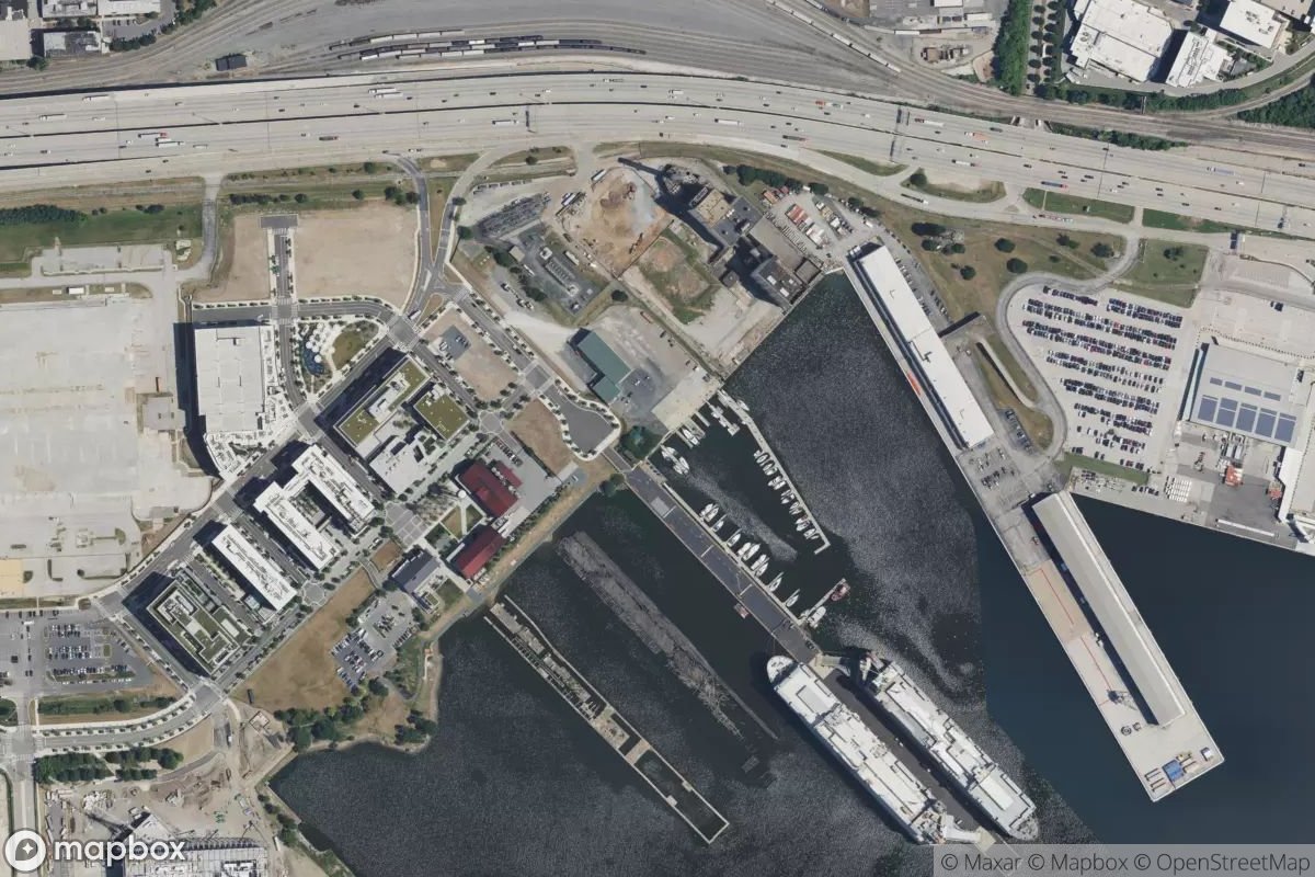 Satellite view of Tidewater Yacht Services Marina