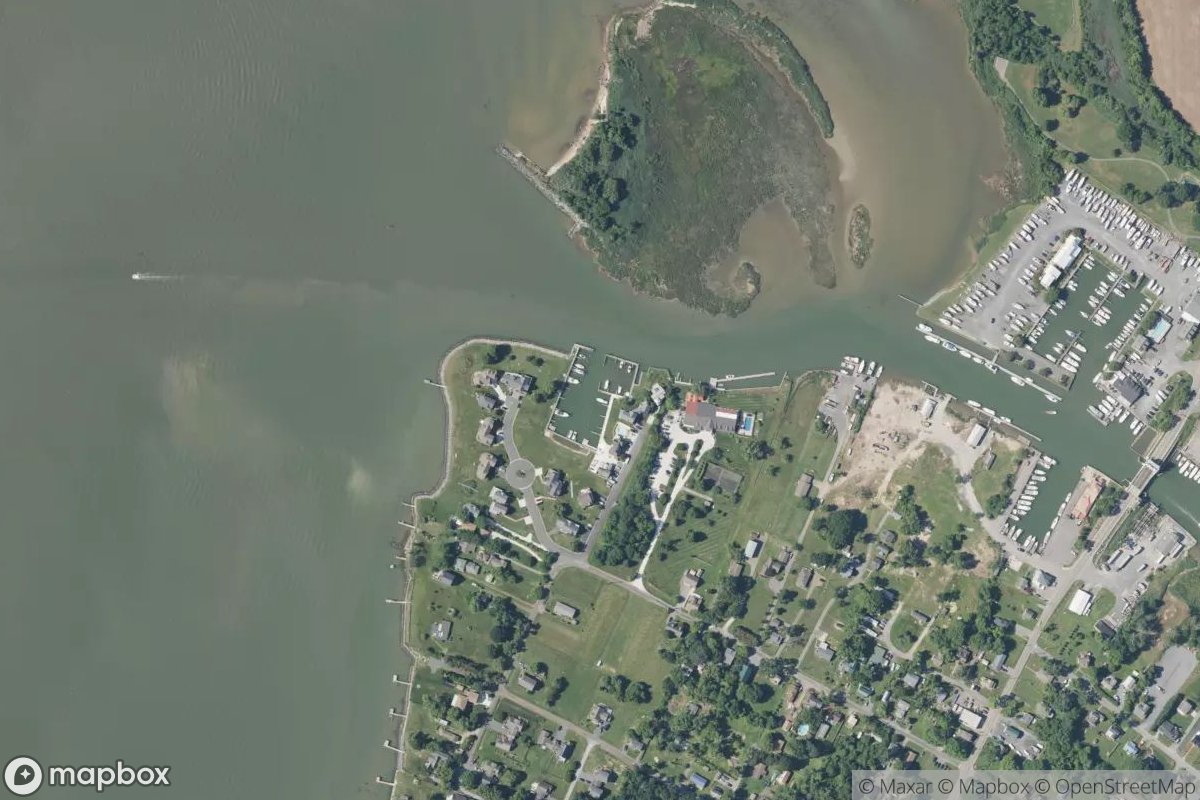 Satellite view of Tilghman Island Marina