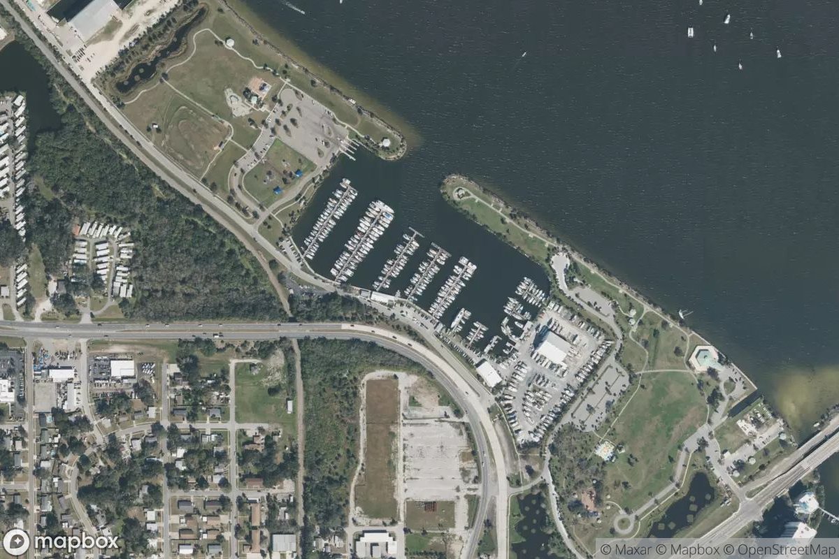 Satellite view of Titusville Marina