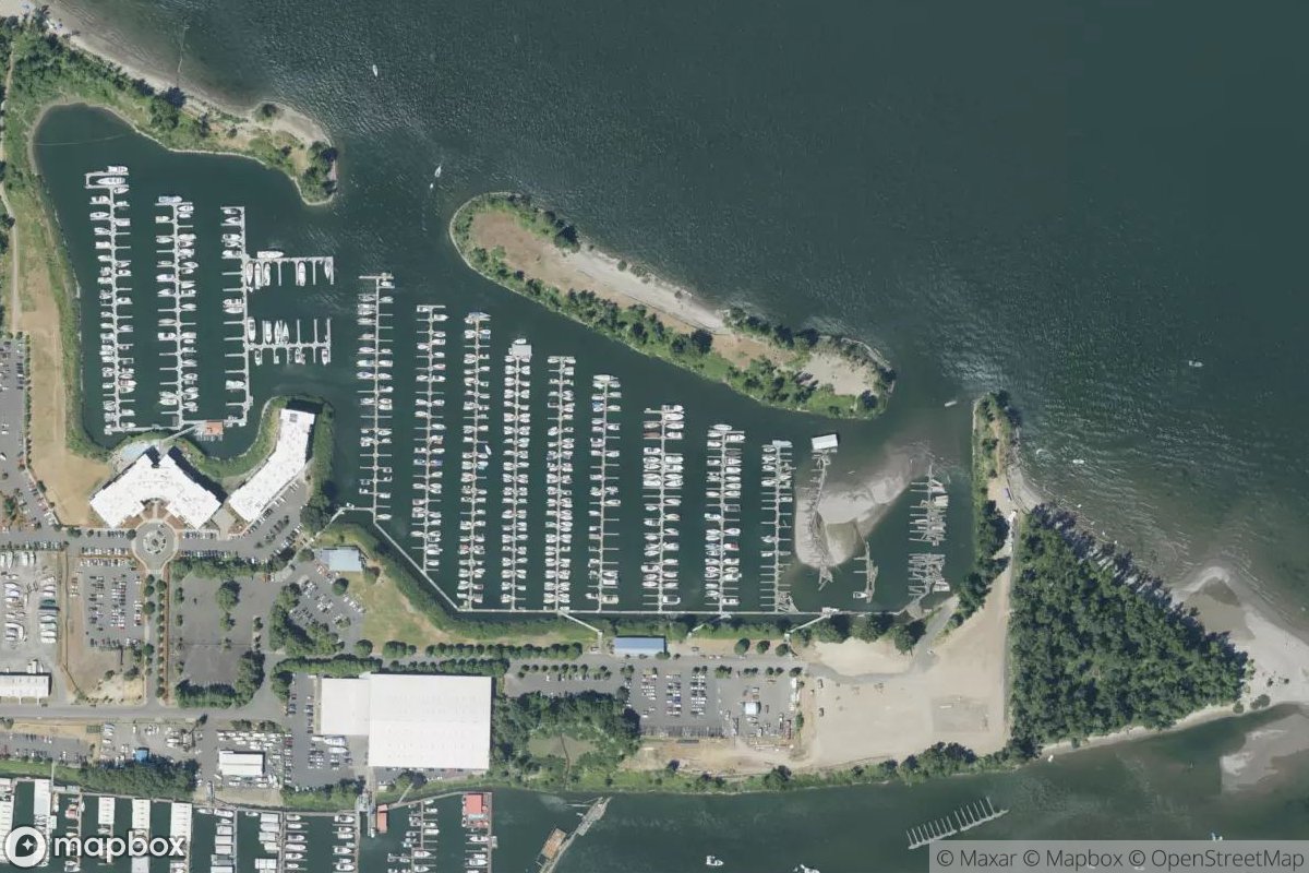 Satellite view of Tomahawk Bay Marina