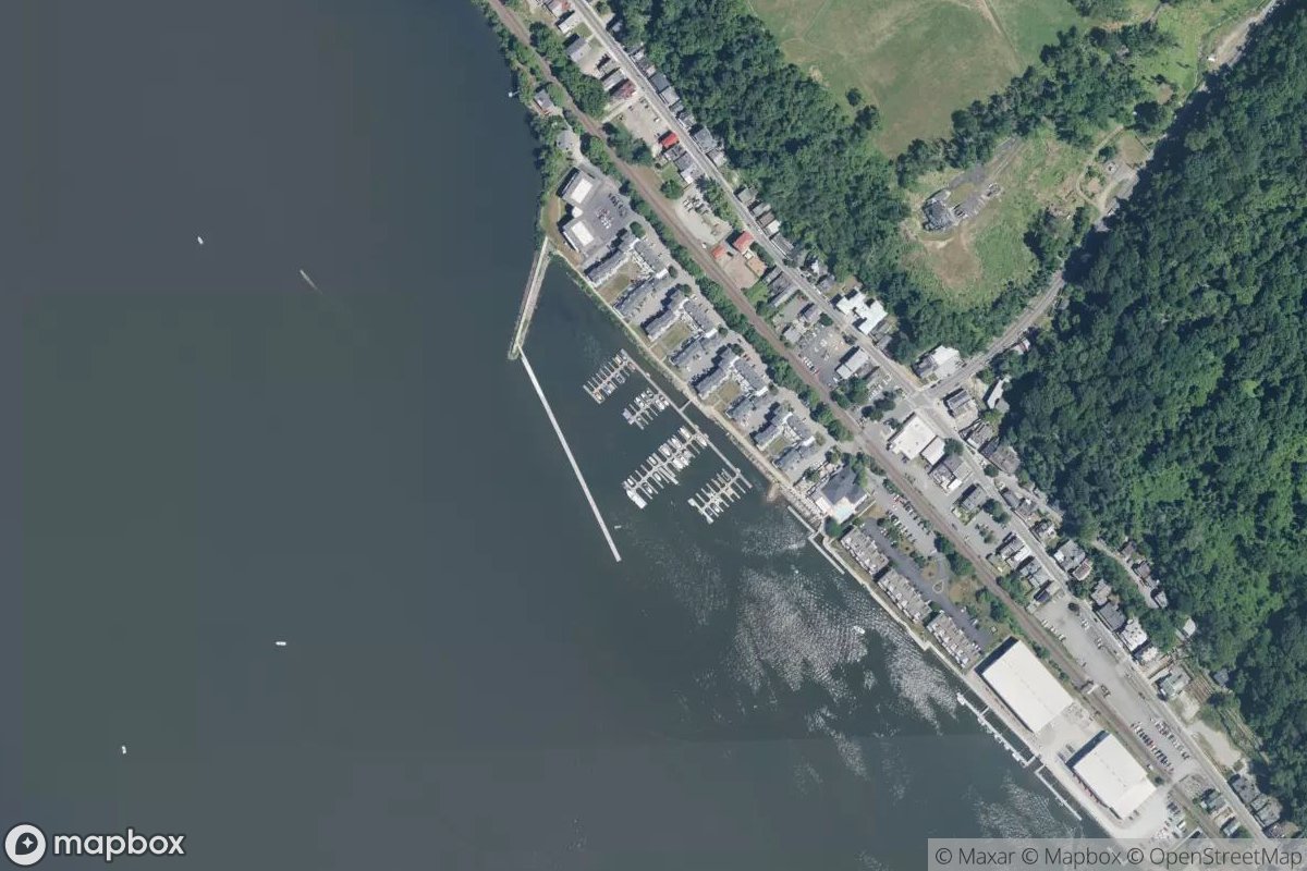 Satellite view of Tome's Landing Yacht Club