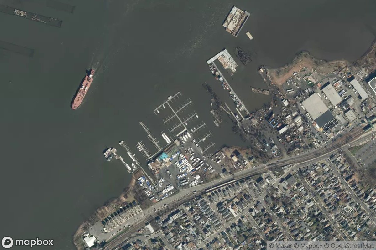 Satellite view of Tottenville Marina