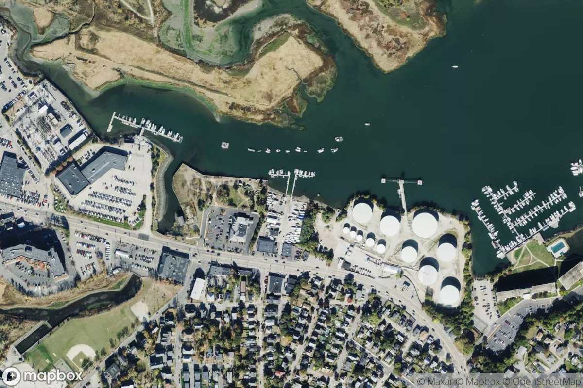 Satellite view of Town river marina