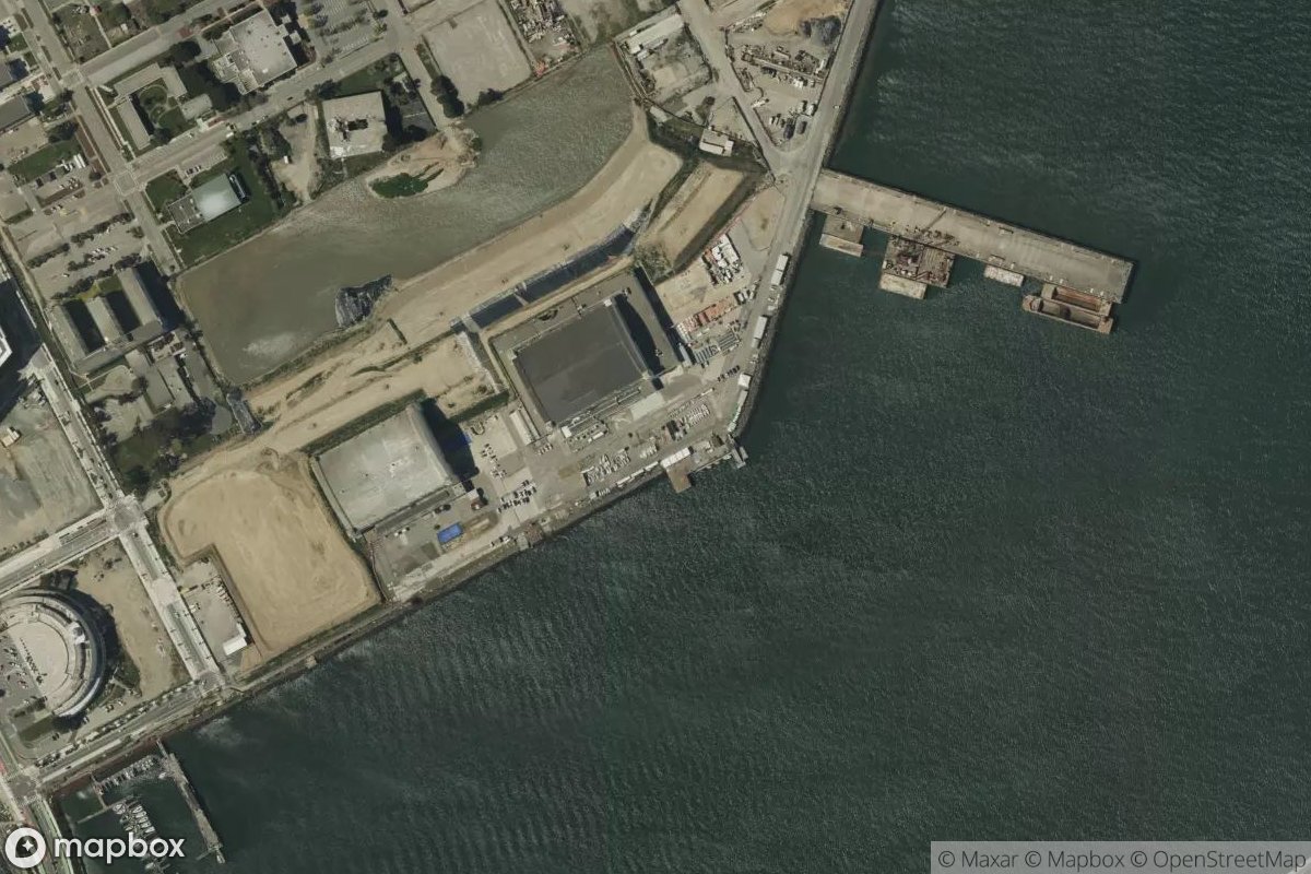 Satellite view of Treasure Island Sailing Center