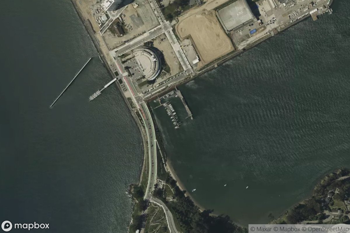 Satellite view of Treasure Island Yacht Harbor