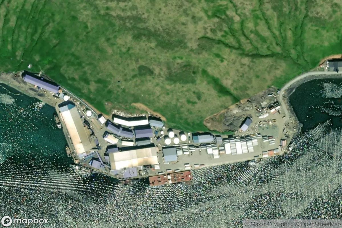 Satellite view of Trident Seafoods Dock