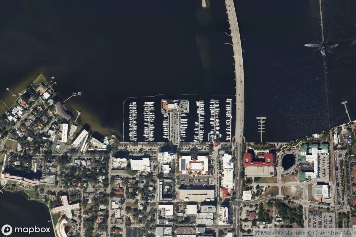 Satellite view of Twin Dolphin Marina