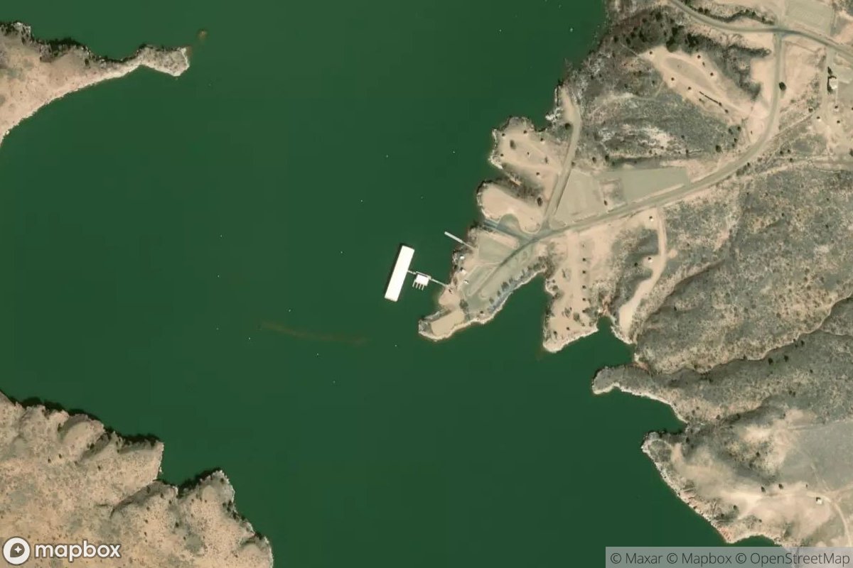 Satellite view of Ute Lake Marina