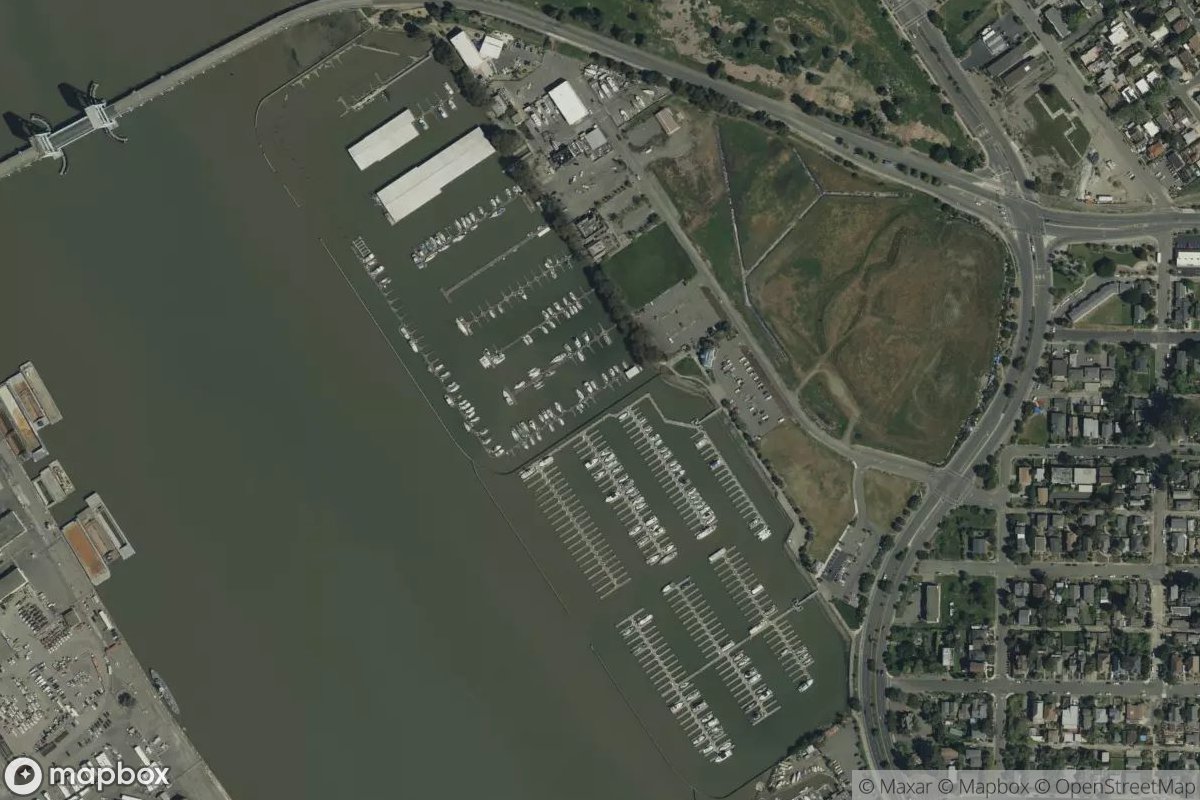 Satellite view of Vallejo Municipal Marina
