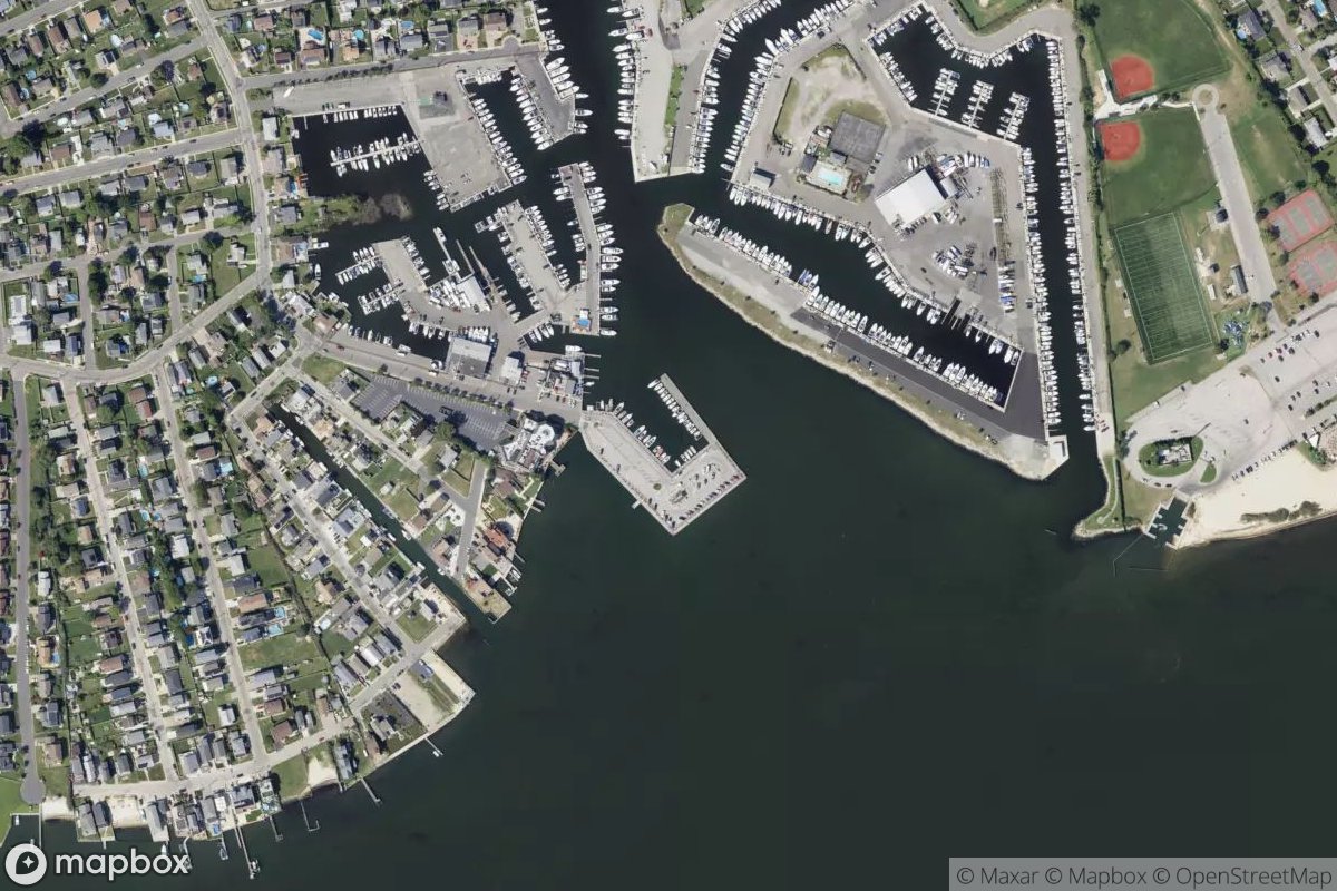 Satellite view of Village of Lindenhurst Charles J. Cowan Marina