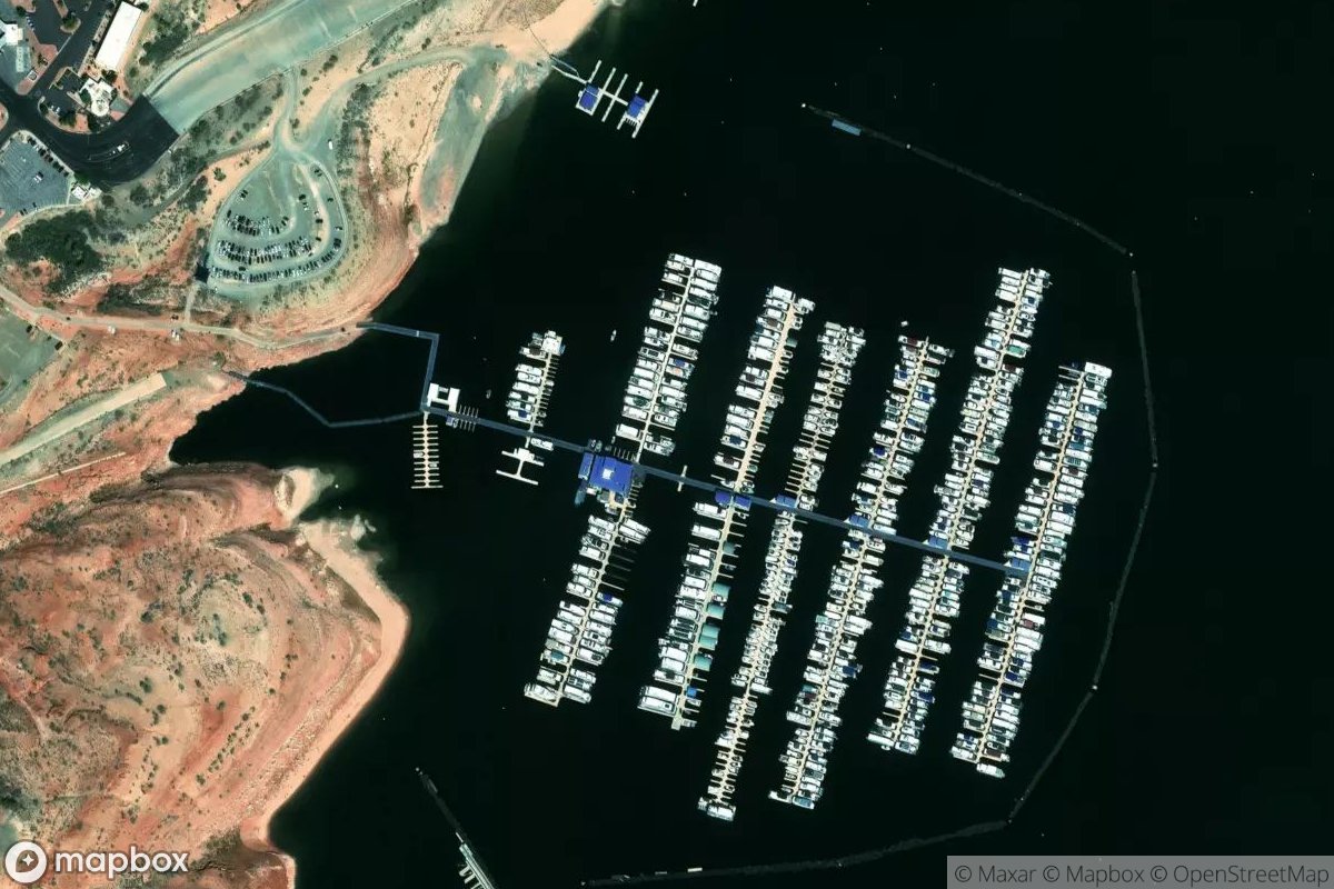 Satellite view of Wahweap Marina
