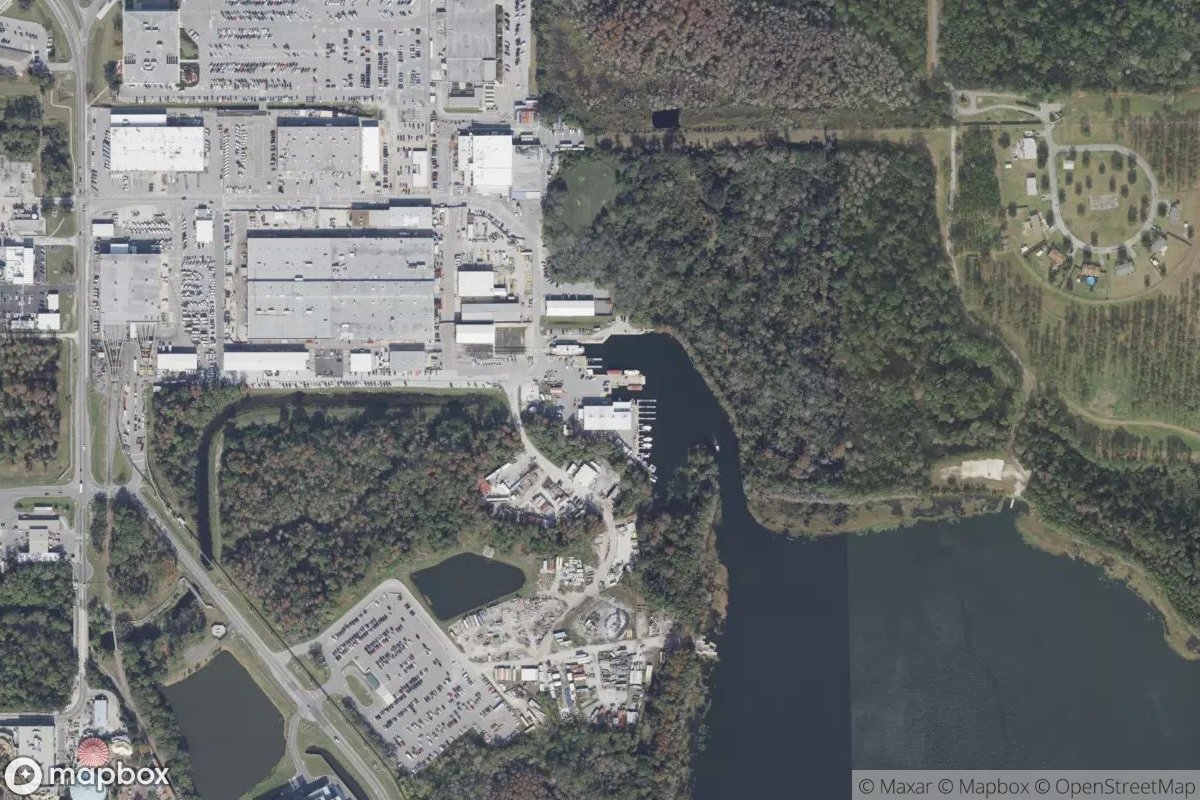 Satellite view of Walt Disney World Watercraft Marina & Drydock