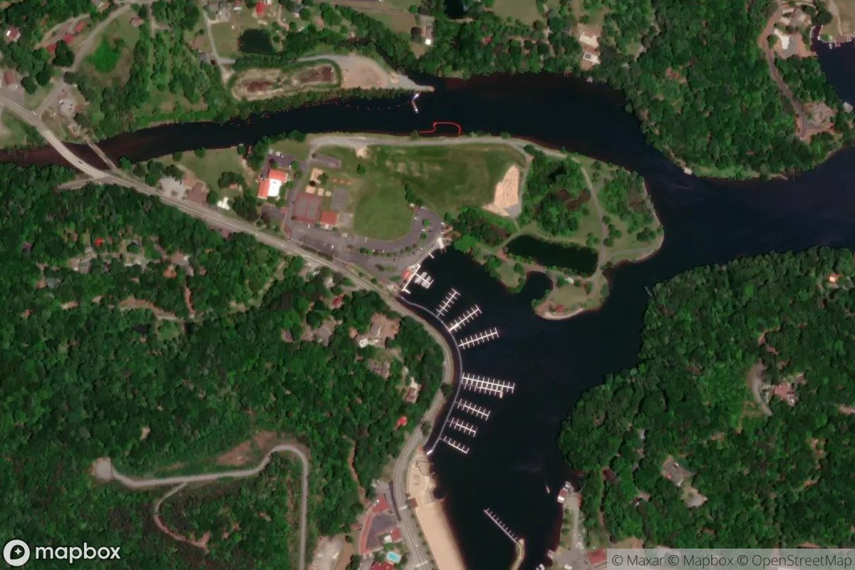 Satellite view of Washburn Marina