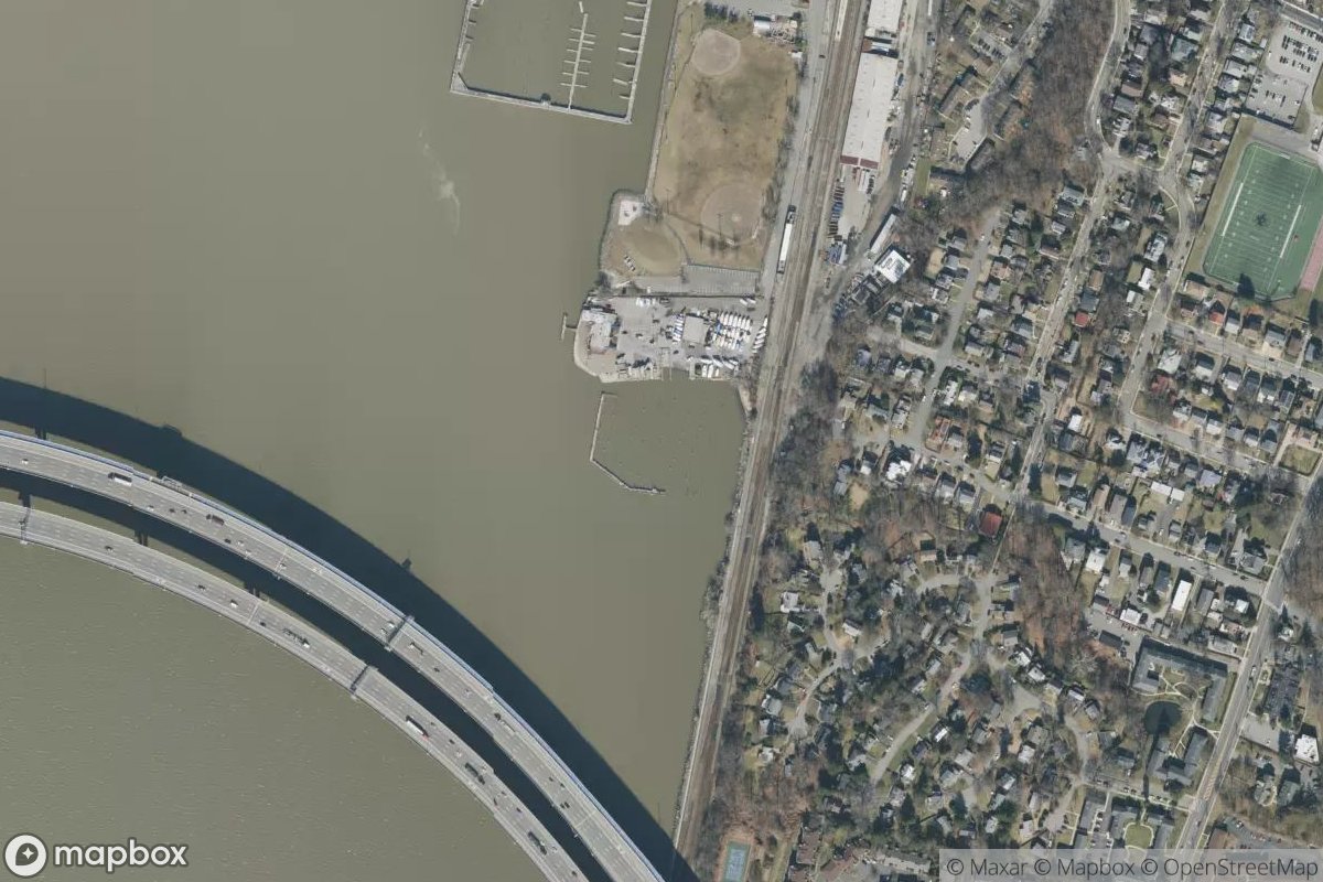 Satellite view of Washington Irving Boat Club