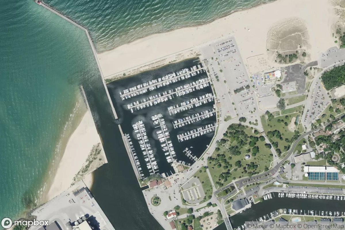 Satellite view of Washington Park Marina