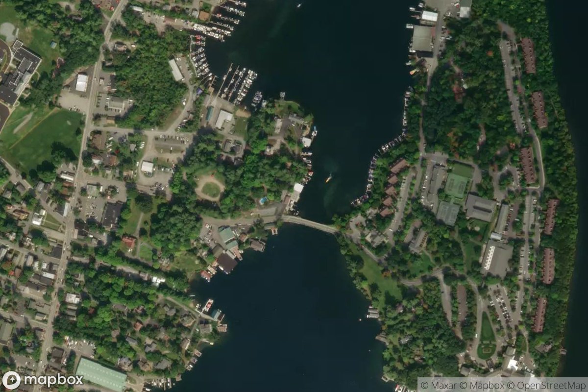 Satellite view of Water's Edge Marina