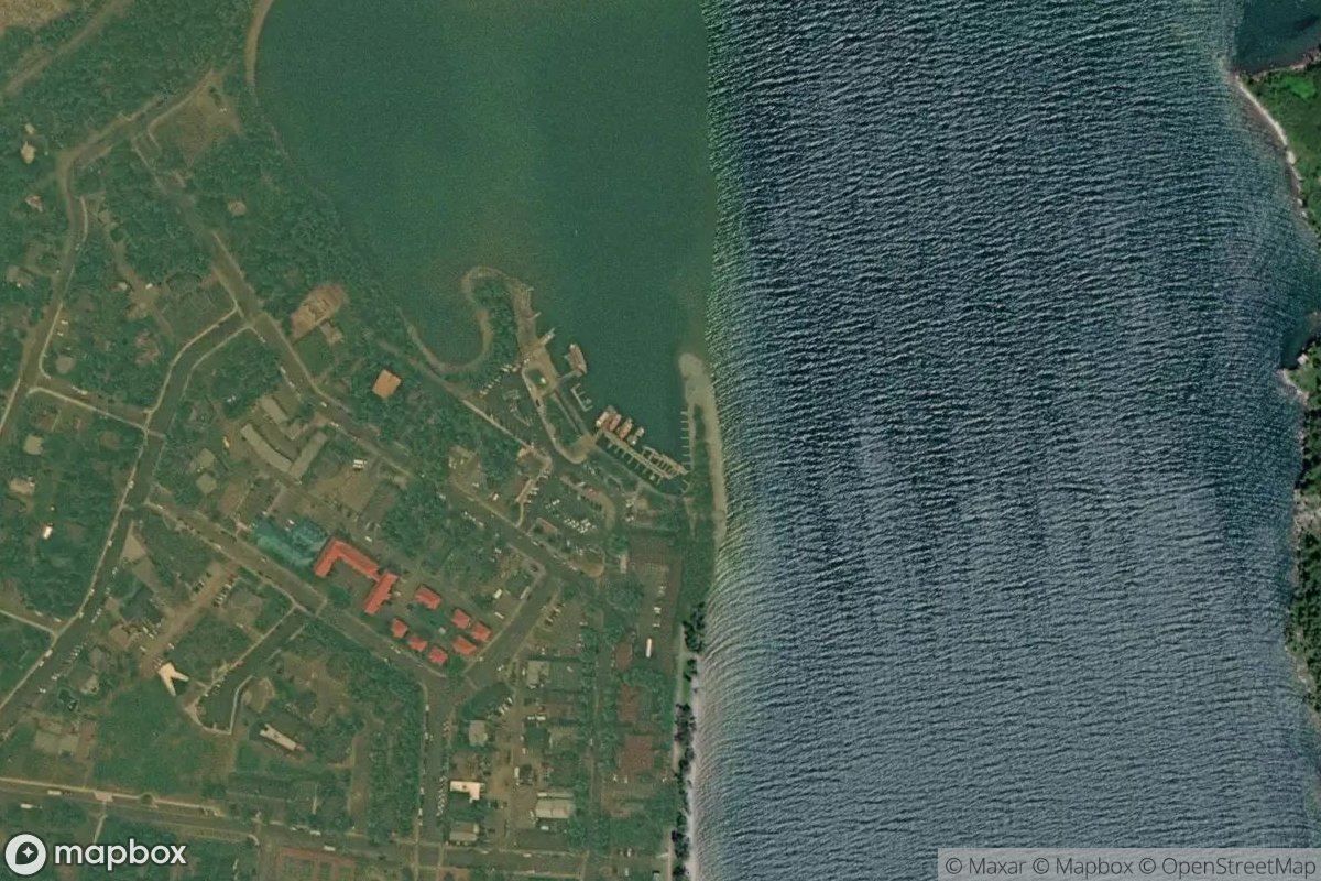 Satellite view of Waterton Harbour