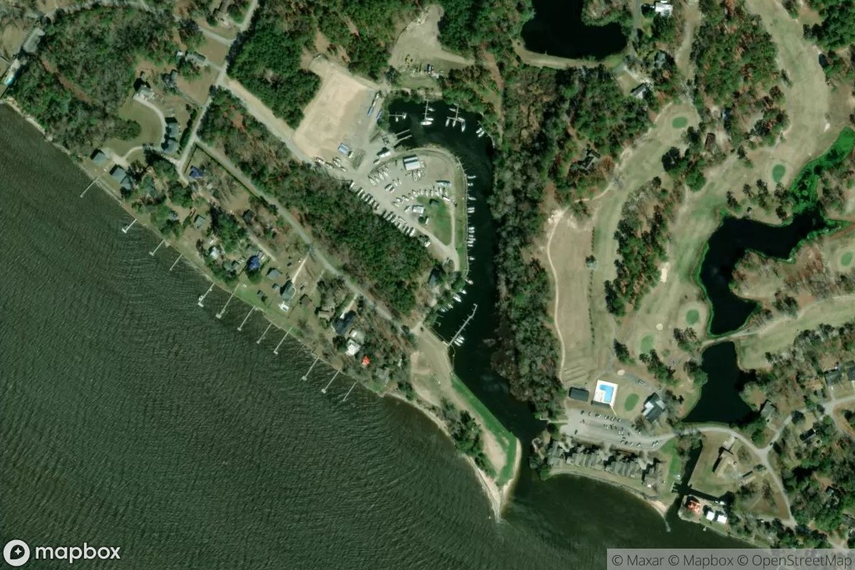 Satellite view of Wayfarers Cove Marina and Beach