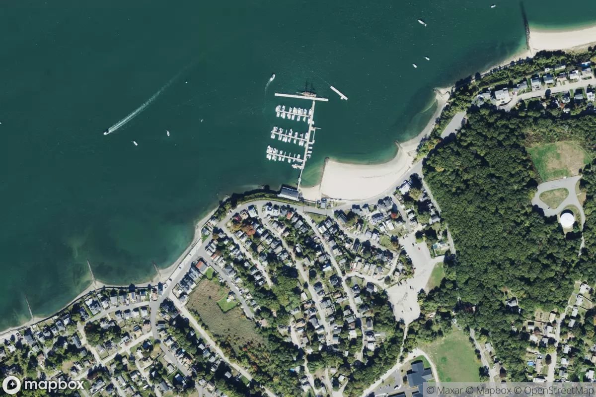 Satellite view of Wessagusset Yacht Club