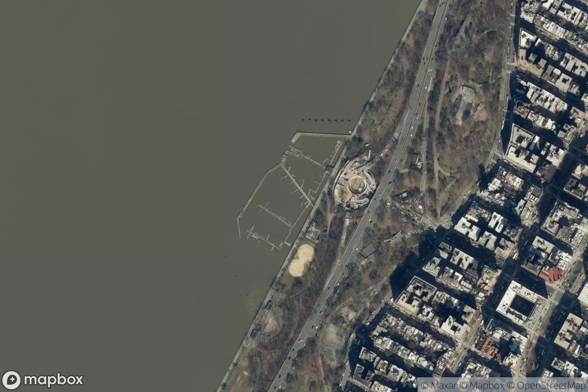 Satellite view of West 79th Street Boat Basin