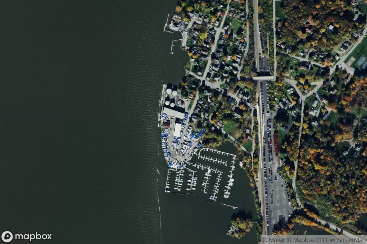 Satellite view of White's Hudson River Marina