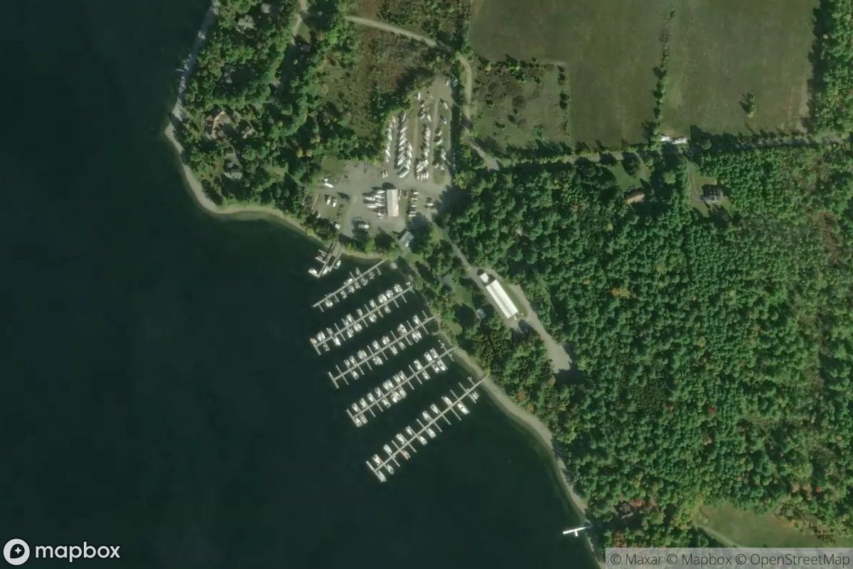 Satellite view of Willsboro Bay Marina