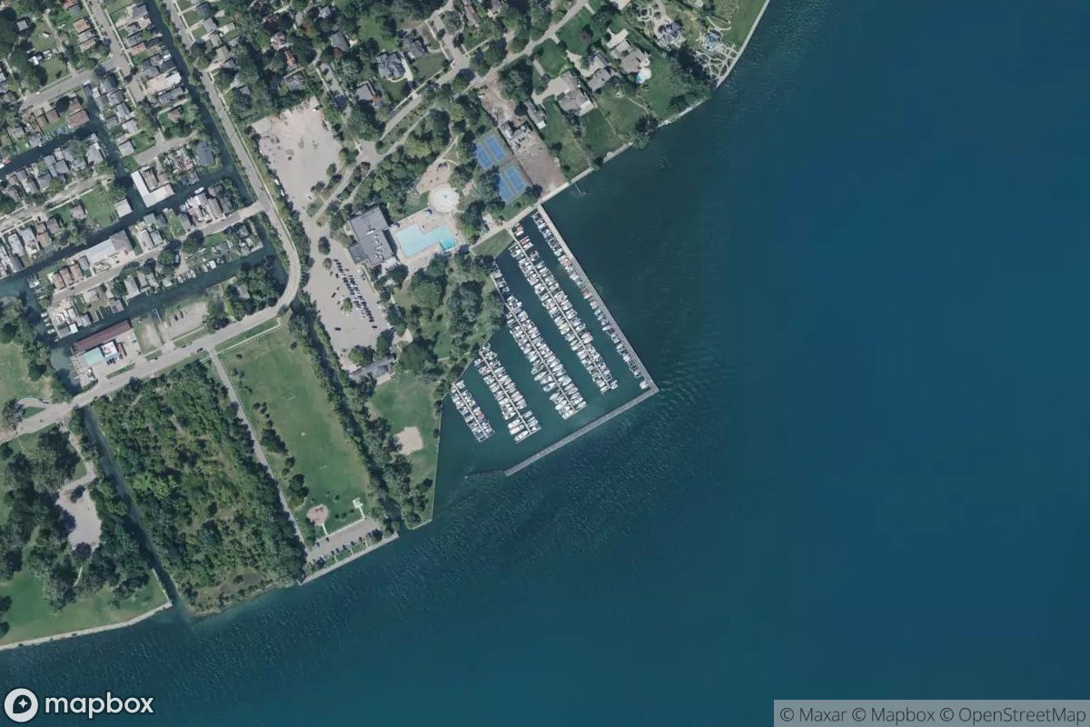 Satellite view of Windmill Pointe Park Marina