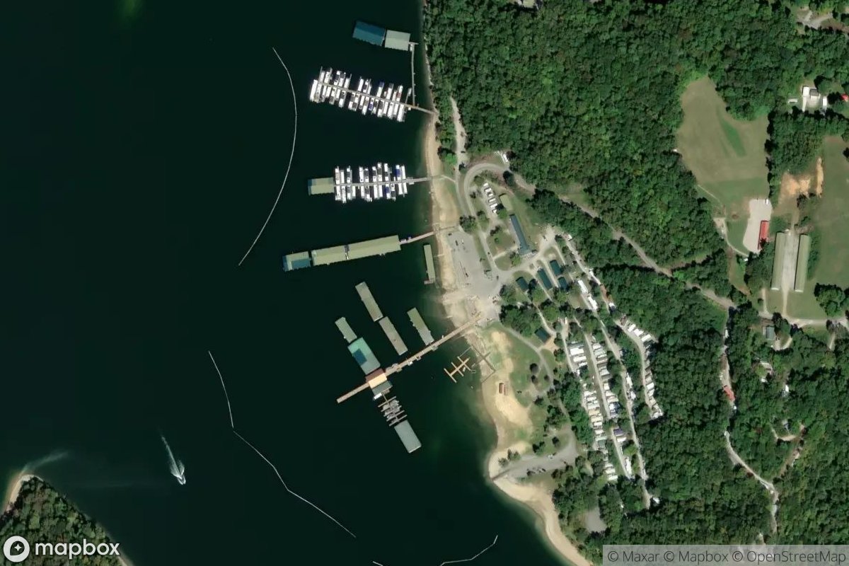 Satellite view of Wolf River Marina