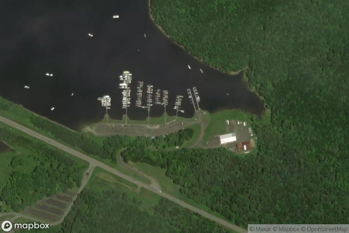 Satellite view of Wolf Run Marina