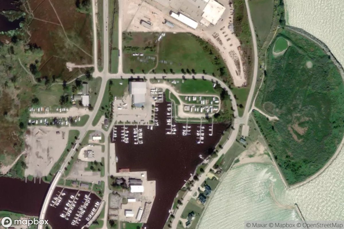 Satellite view of Yacht Works Kewaunee