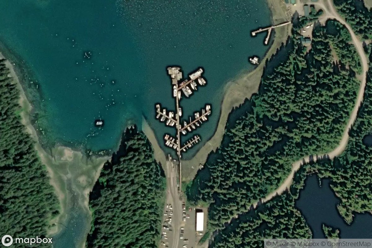 Satellite view of Yakutat Small Boat Harbor