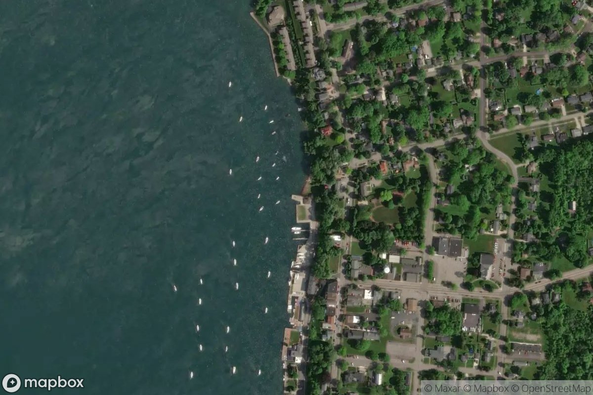Satellite view of Youngstown Yacht Club North Dock